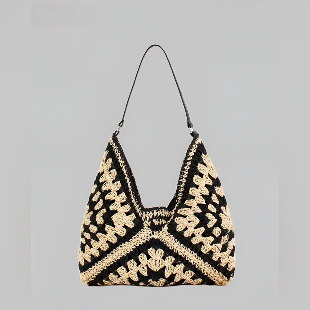 Vintage Crochet Macrame Shoulder Bag - Picture 4 of 4